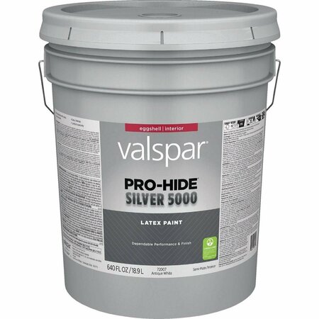 VALSPAR Pro-Hide Silver 5000 Latex Eggshell Interior Wall Paint, Antique White, 5 Gal. 028.0072007.008